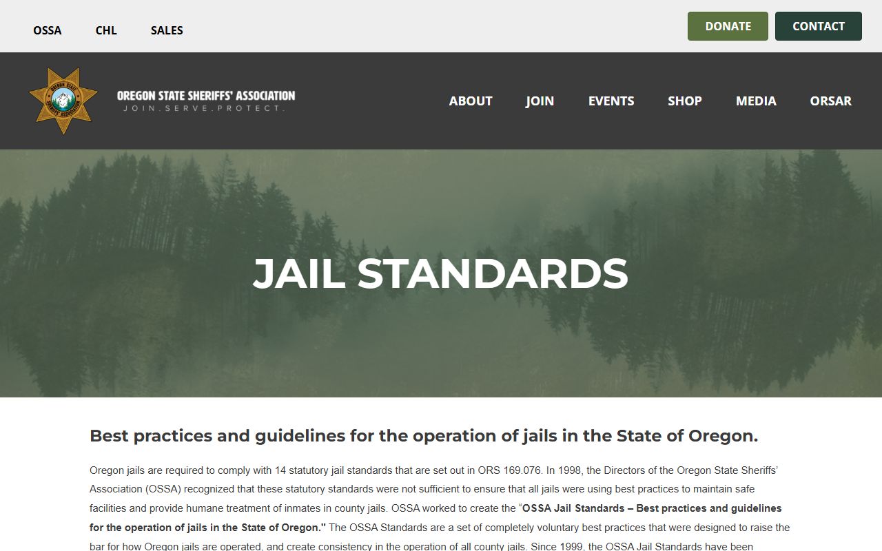 Harney County jail population Oregon jail standards source